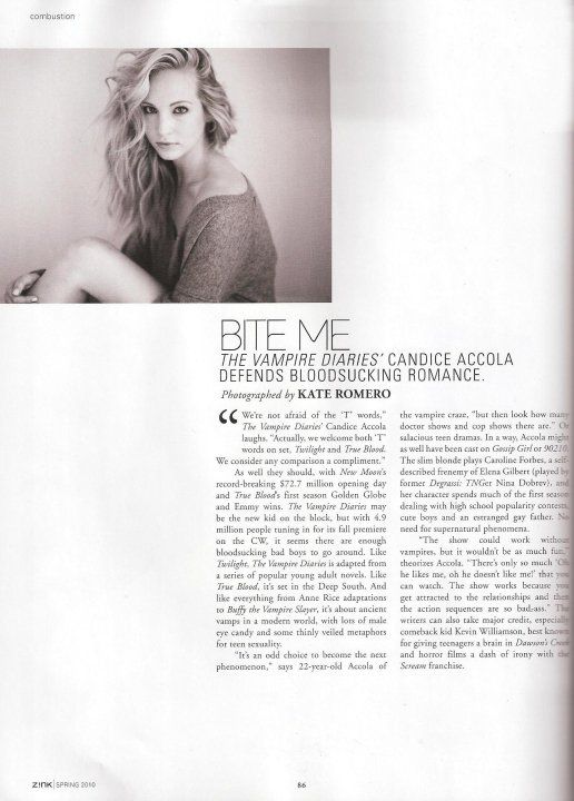 Candice Accola - Z!nk Magazine Spring 2010