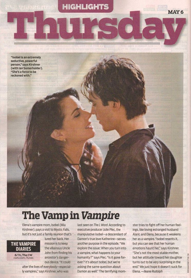 The Vampire Diaries show - TV Guide Magazine, May 6, 2010
