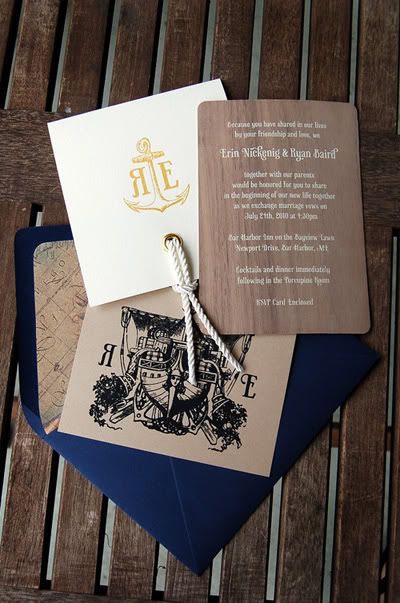 Nautical Summer Wedding invites My infatuation with Maine continues