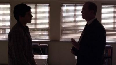 Aria's principal asks if her brother is off his meds.