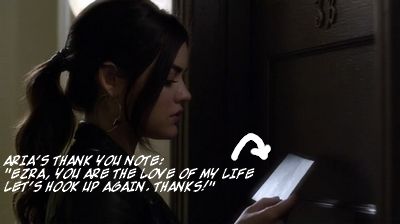 Aria is already knocking on Ezra's doorstep once again.