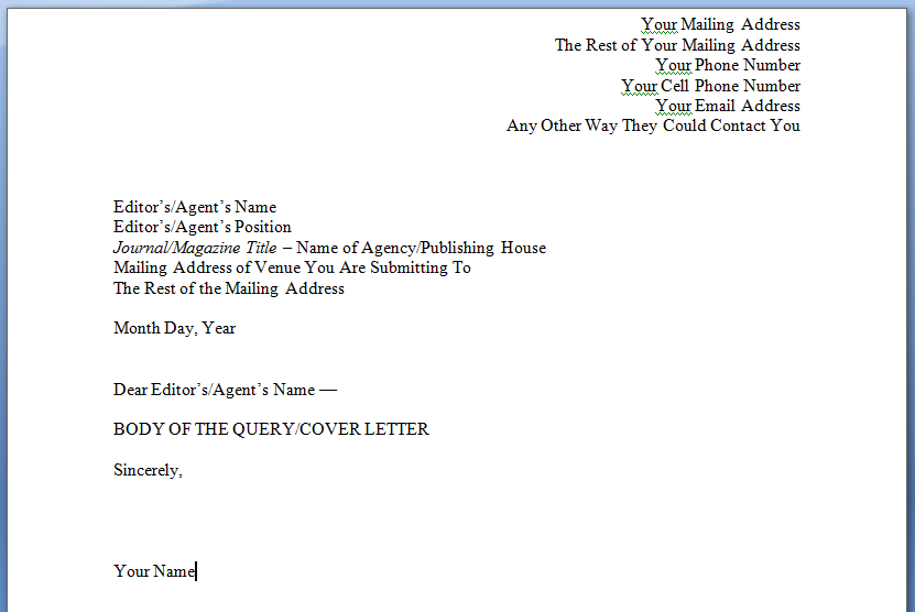 Journal publication cover letter