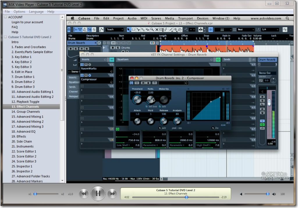 ASK Video Cubase 5 Tutorial Level 2 DVDR RBS preview 5