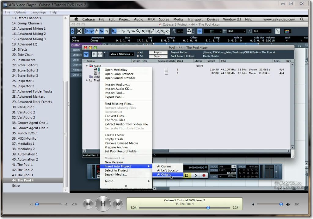 ASK Video Cubase 5 Tutorial Level 2 DVDR RBS preview 7