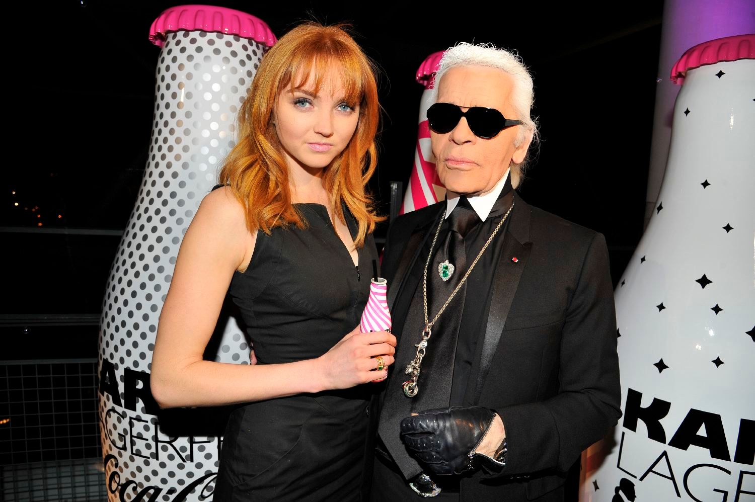 karl lagerfeld diet coke. Lily Cole and Karl Lagerfeld