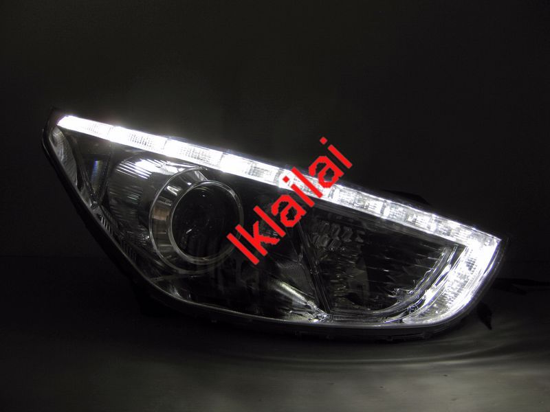HyundaiTucsonIX3510-12ProjectorHeadLampLEDDRLEyeBrownwithSignalFunction.jpg Hyundai Tucson IX35 '10-12 Projector Head Lamp LED DRL Eye Brown with Signal Function