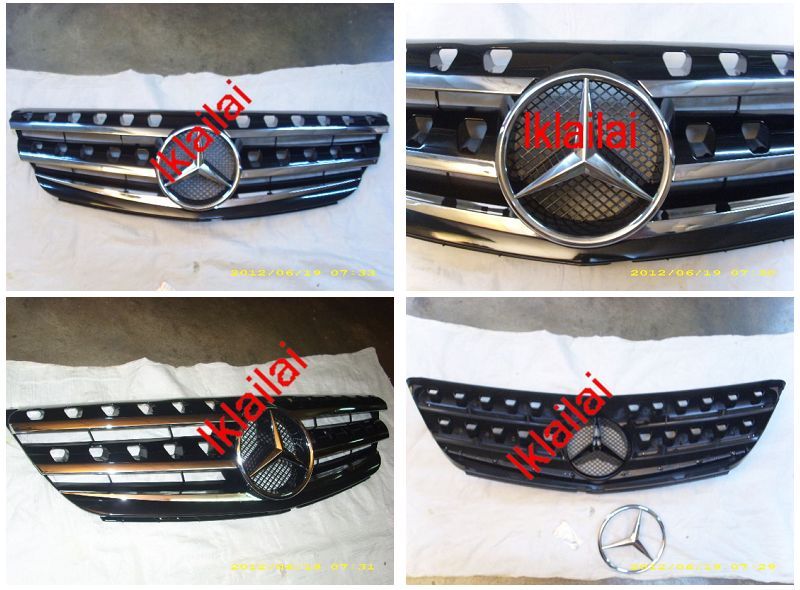 MercedesBenzW24505-ONFrontGrilleOEMBlackwithChromeLining-3.jpg Mercedes Benz W245 '05-ON Front Grille OEM [Black with Chrome Lining]-3