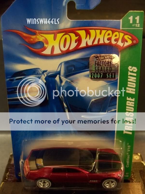 hot wheels 2007 #131 TREASURE HUNT CADILLAC V 16 #3  